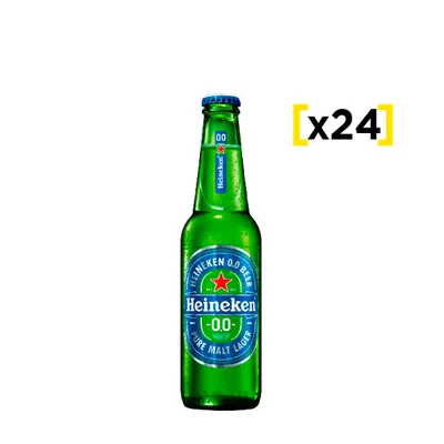 Cerveza Heineken Sin Alcohol Botella 330cc X24