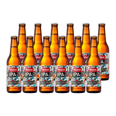 Cerveza Mahou 5 Estrellas Ipa Botella 330cc X12