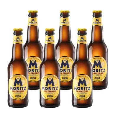Cerveza Moritz Lager Botella 330cc X6