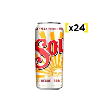 Cerveza Sol Lata 470 Cc X24