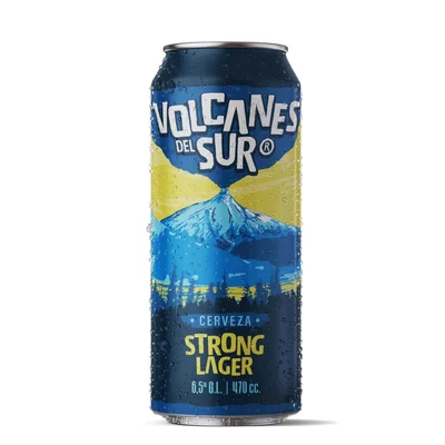 Cerveza Volcanes del Sur strong lager lata 470 cc