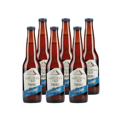 Cerveza Volcanes Strong Botella 350cc X6
