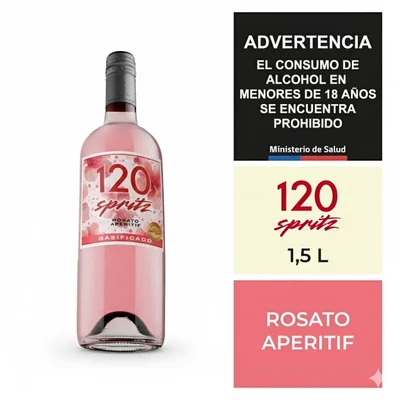Cóctel de vino 120 spritz rosato botella 1.5 L