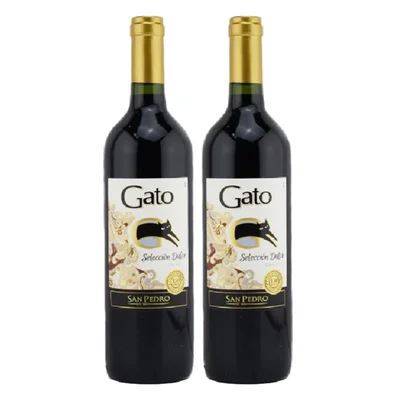 Coctel De Vino Gato Selección Dulce Tinto Botella 750cc X2