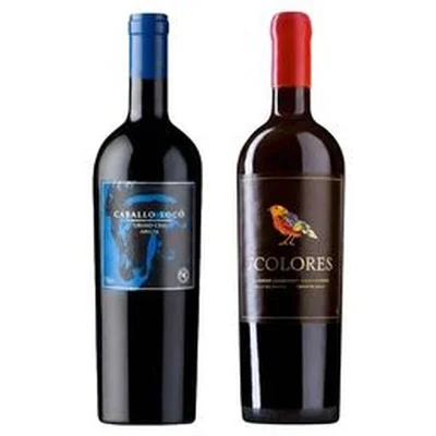 DUO 7 COLORES - CABALLO LOCO: 1x Vino 7 Colores Icono Alzado Cabernet Sauvignon 750cc + 1x Vino Caballo Loco Grand Cru Apalta 750cc