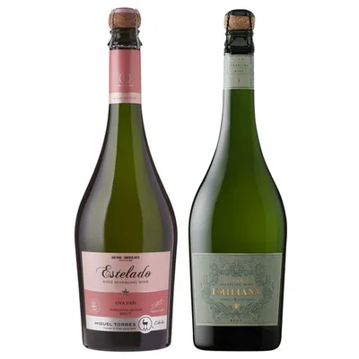 DUO AMALUNA - ESTELADO: 1x Espumante Emiliana Amaluna Brut 750cc + 1x Espumante Miguel Torres Santa Digna Rose Estelado 750cc
