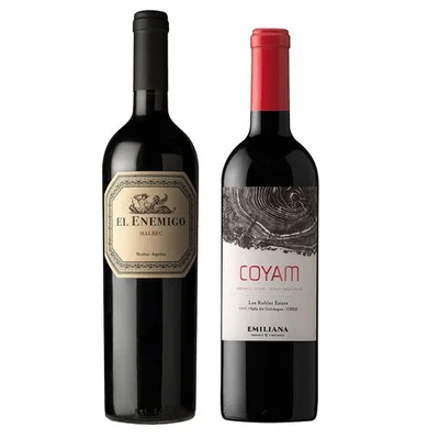DUO COYAM - ENEMIGO: 1x Vino Orgánico COYAM 750cc + 1x Vino El Enemigo Malbec 750cc