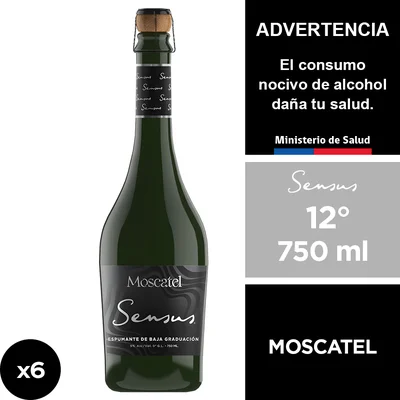 Espumante Sensus Moscatel 9° 6 X 750 Ml.