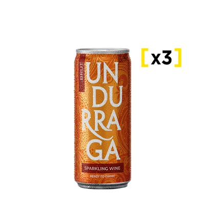 Espumante Undurraga Brut Lata 250cc 3x