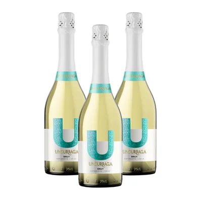Espumante Undurraga U Brut 750cc x3 ($2,990 c/u)