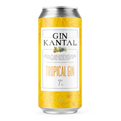 Gin Kantal Tropical 7° Lata 473 Cc