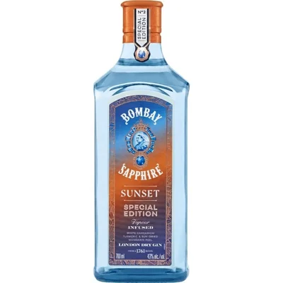 Gin sapphire sunset Bombay botella 700 cc