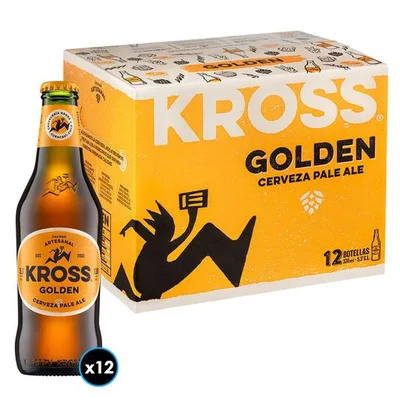 Kit 12x Cerveza Kross Golden Ale en Botella 330cc