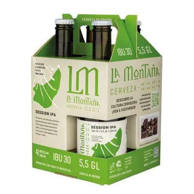 KIT LA MONTAÑA N°2: 4x Cerveza La Montaña Session IPA 330cc