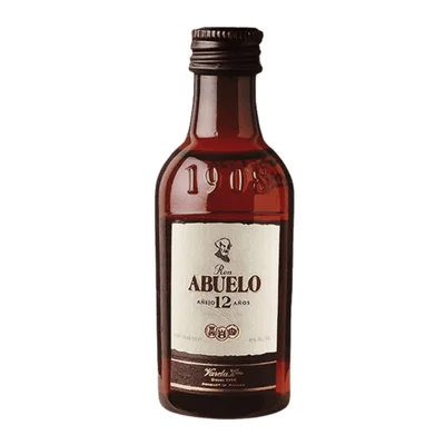 Miniatura Ron Abuelo 12 Años 50ml (plástico)