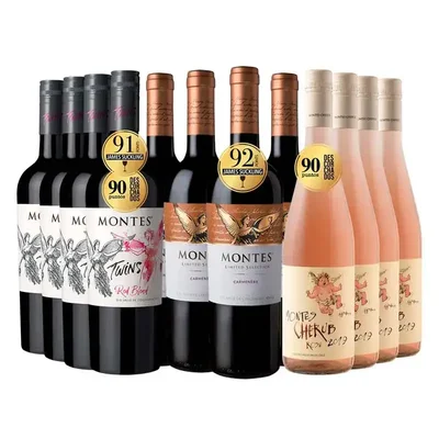 Montes Limited Carmenere + Twins + Cherub (12 Vinos)