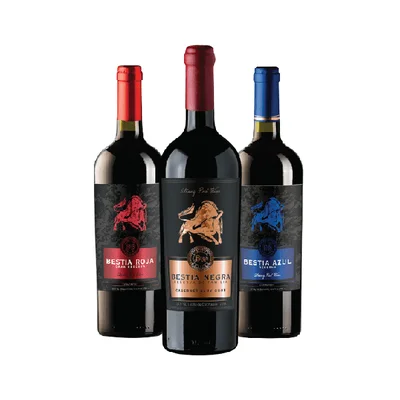 Pack 1 Bestia Azul + 1 Bestia Roja + 1 Bestia Negra Cabernet Sauvignon Botella 750cc