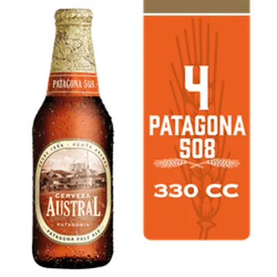 Pack 4 un. Cerveza Austral Patagona Pale Ale 5.0° 330 cc