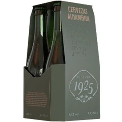 Pack 4 un. Cerveza Mahou Alhambra Strong Lager 6.4.0° 330 cc