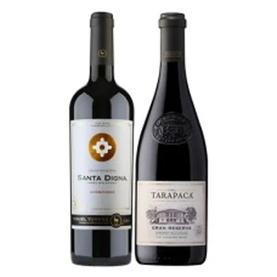 Pack 6 botellas Tarapacá GR Cabernet Sauvignon + 6 Santa Digna GR Cabernet Sauvignon ($5.990 c/u)