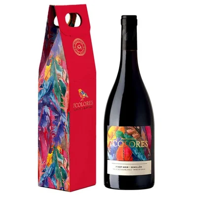 PACK 7 COLORES GR PINOT NOIR + BOLSA DE REGALO: 1x Vino 7 Colores Gran Reserva Pinot Noir 750cc + 1x Regalo Bolsa 7 Colores