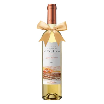 PACK CASTILLO + CINTA: 1x Vino Castillo de Molina Late Harvest 500cc + 1x Cinta
