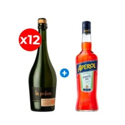 Pack de 12 Espumante Las Perdices Brut Nature, Método Tradicional, Argentino + Aperol de Regalo