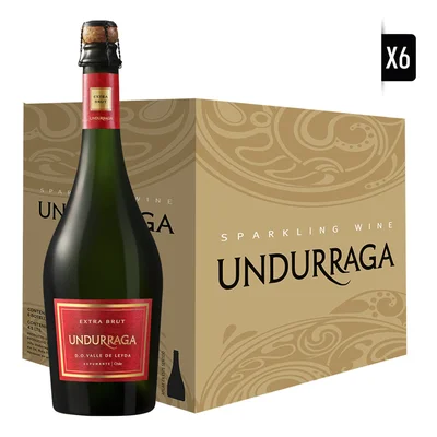 Pack Espumante 6x Undurraga Extra Brut 750cc