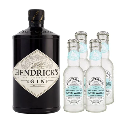 Pack Gin Hendricks 700c + 4x Fentimans Agua Tónica 200cc