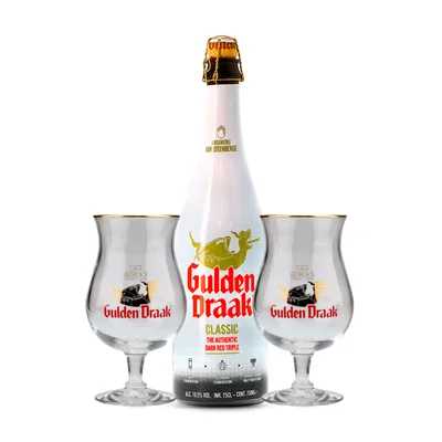 Pack Gulden Draak Classic 750cc + 2 Copas Vintage 10,5% alc