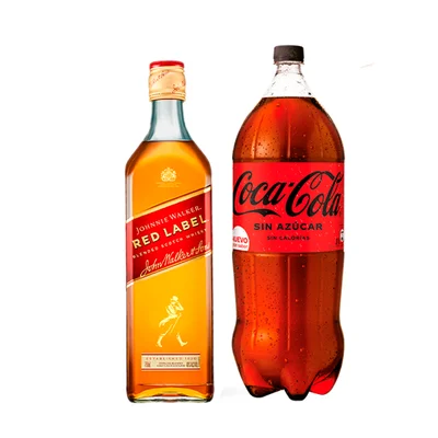Pack Johnnie Walker Etiqueta Roja 1l + Coca Cola Zero 3l