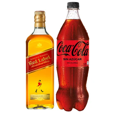 Pack Johnnie Walker Etiqueta Roja 750cc + Coca Cola Zero 1.5lts