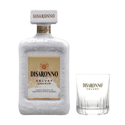 Pack Licor Amaretto Disaronno Velvet 28˚ - 700ml + Vaso Vidrio