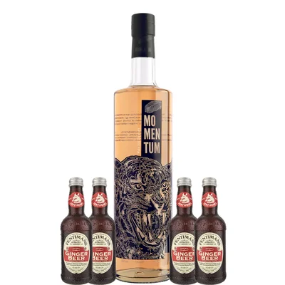 Pack Licor Momentum Flor de Sauco 750cc + 4 Fentimans Ginger Beer