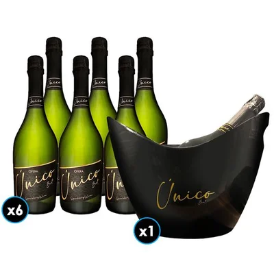 PACK OPERA ÚNICO: 6X Espumante Opera Único Brut 750cc + 1X Cubeteras Opera Único