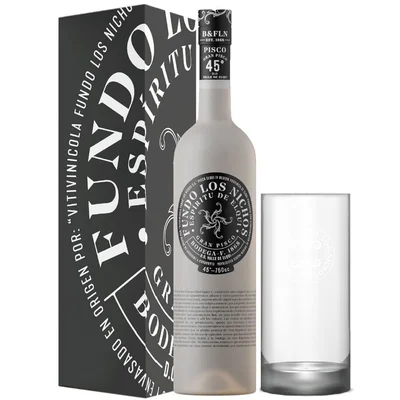 Pack Pisco Espíritu De Elqui Gran Pisco 750cc + Vaso 450cc