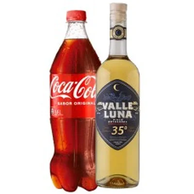 Pack Pisco Valle Luna 35° envejecido 750cc + Coca-Cola Normal 1.5lt