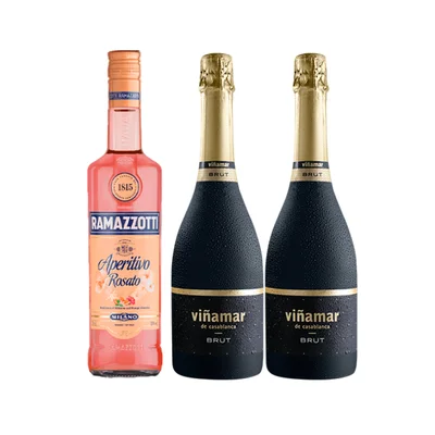 Pack Ramazzotti Botella 700cc + Espumante Vi�amar Brut Botella 750cc X2