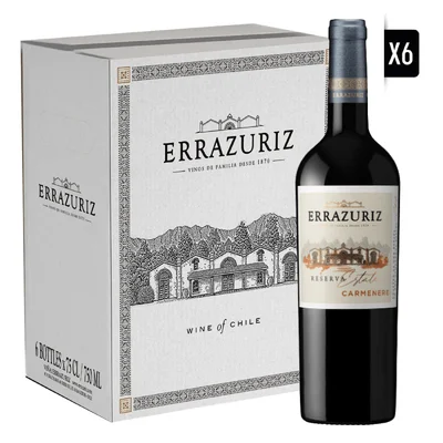 Pack Vino 6x Estate Reserva Carmenere 750cc