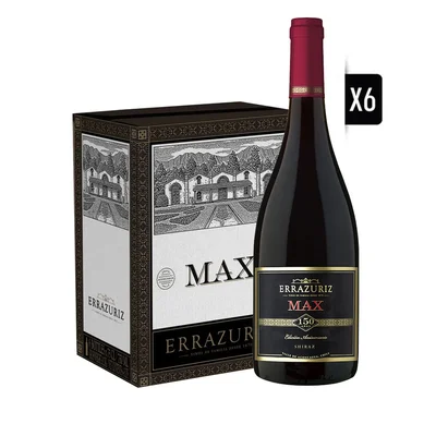 Pack Vino 6x Max Shiraz 750cc