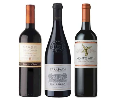 PACK VINOS GRAN RESERVA Nº2 (Cabernet): Marques Cabernet + Tarapaca Gran Reserva Cabernet + Montes Alpha Cabernet