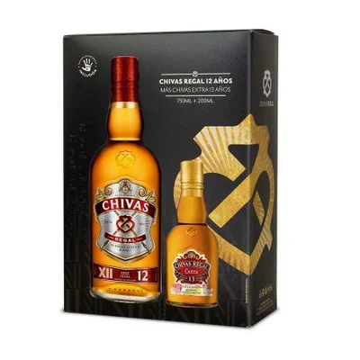 Pack Whisky Chivas Regal 12 Años 750cc 40° alc. + Whisky Extra 200cc 40° alc.