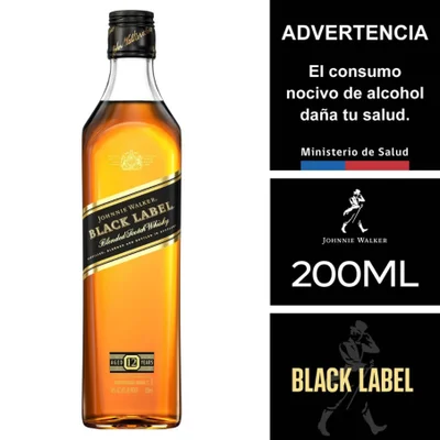 Petaca Whisky Johnnie Walker - Black Label - 200ml