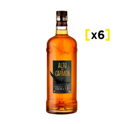 Pisco Alto Del Carmen Etiqueta Negra 40° Botella 750cc X6