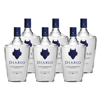 Pisco Diablo Transparente 40° Botella 700cc X6