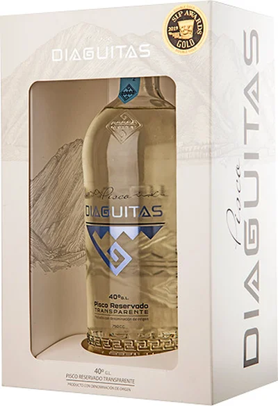 Pisco Diaguitas Transparente 40° C/estuche 750cc
