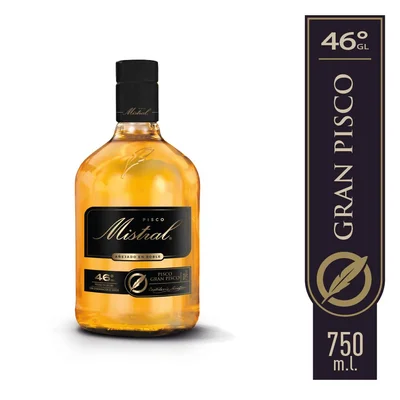 Pisco Mistral 46° botella 750 cc