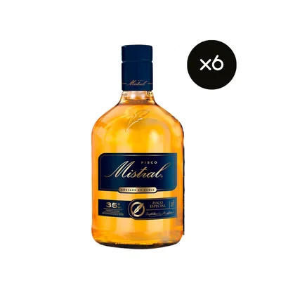 Pisco Mistral Especial 35° 750cc x6 ($6.490 c/u)