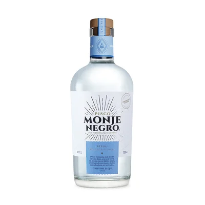 Pisco Monje Negro Transparente 40° Botella 700cc