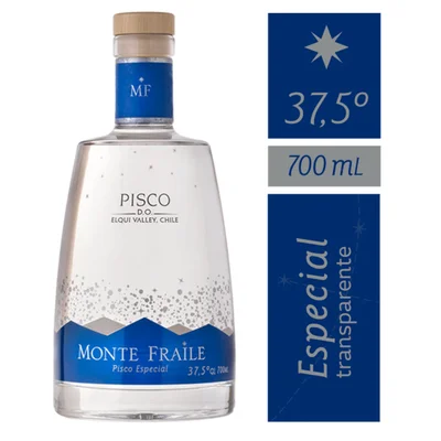 Pisco Monte Fraile Especial Transparente 37,5° - 700ml